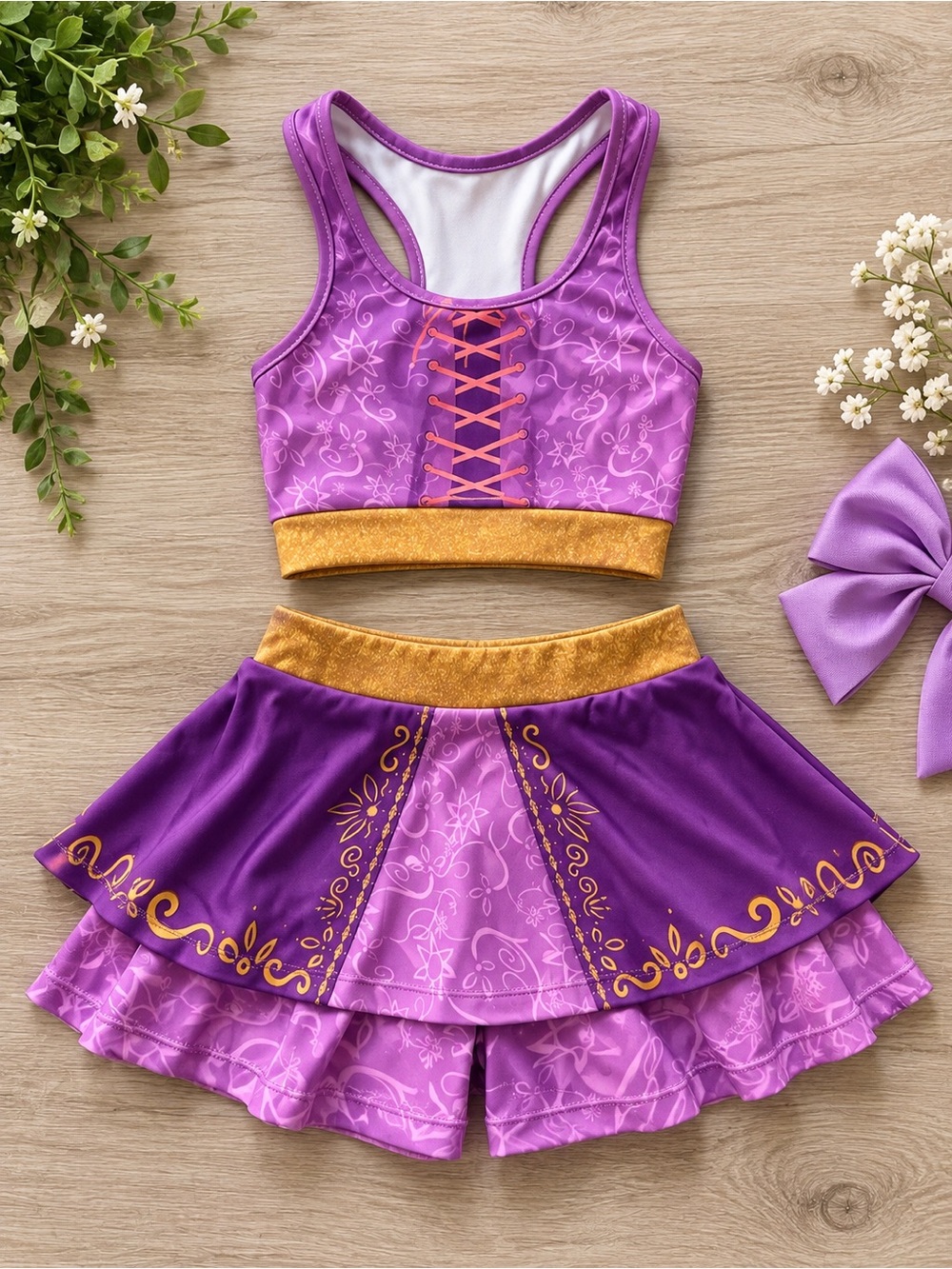 Disney Rapunzel set - skort and sports bra
